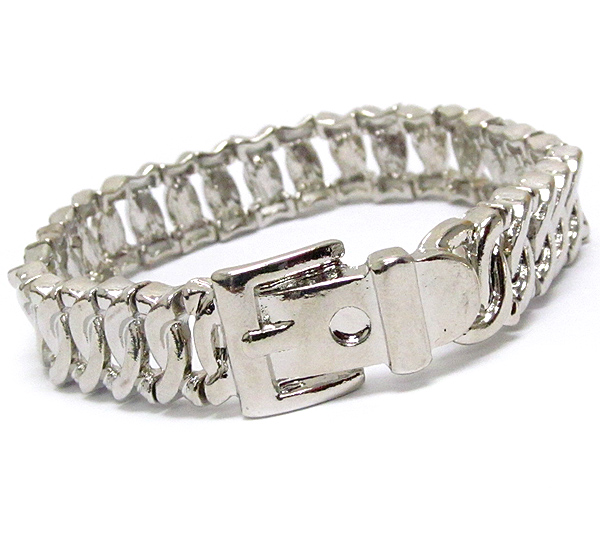 Metal belt stretch bracelet