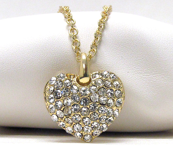 Crystal heart pendant necklace