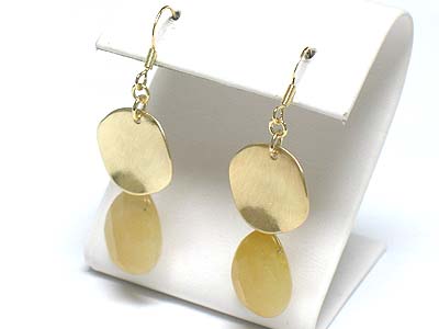 Semi precious stone drop earring