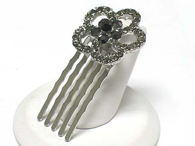 Crystal flower hair pin