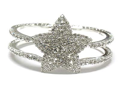 Rhinestone star hinge bangle