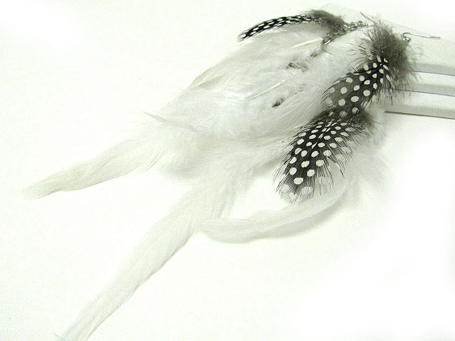 9 inch super long feather drop earring