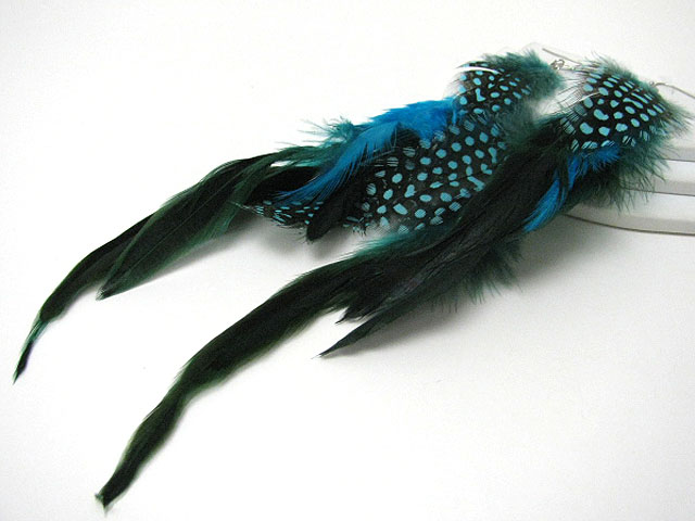 9 inch super long feather drop earring