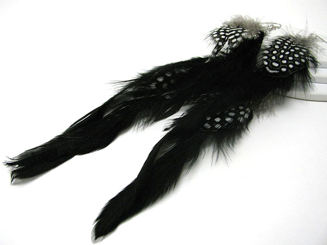 9 inch super long feather drop earring