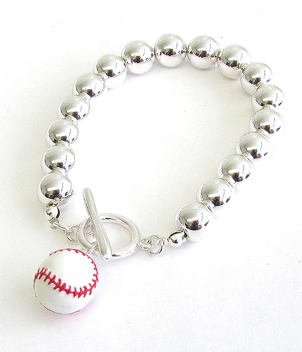 Sport theme stretch bracelet - baseball