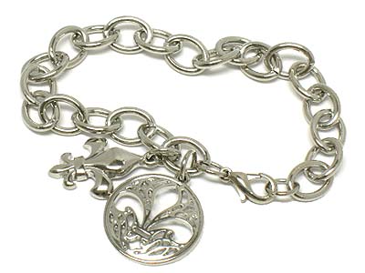 Fleur de lis charm bracelet