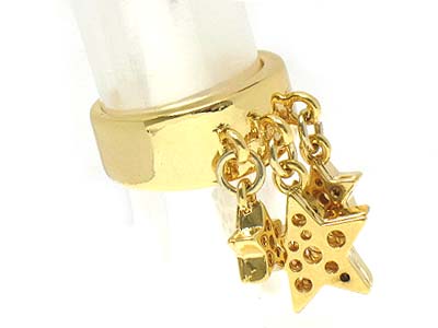 Triple star dangles plain ring