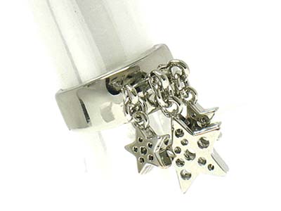 Triple star dangles plain ring