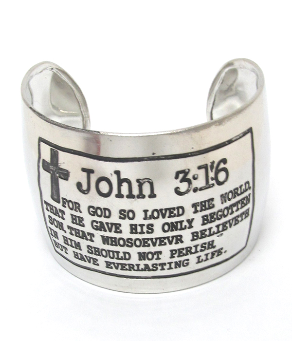 John 3:16 cuff bracelet - 100% brass