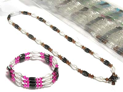 Dozen special - magnetic magic necklace or bracelet multi function - 4 color assorted mens jewelry