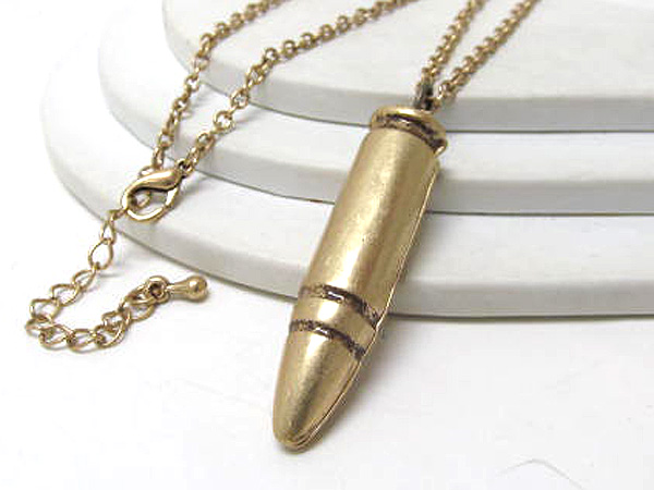 Metal fashion bullet link drop long chain necklace