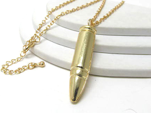 Metal fashion bullet link drop long chain necklace