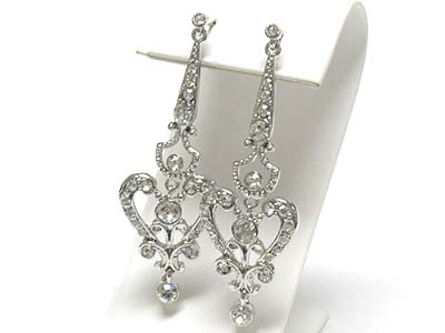 Austrian crystal heart drop earring