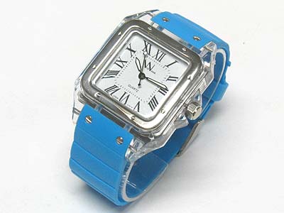 Designer inspired color rubber band fashion watch