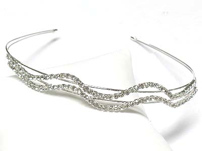 Wave rhinestone headband