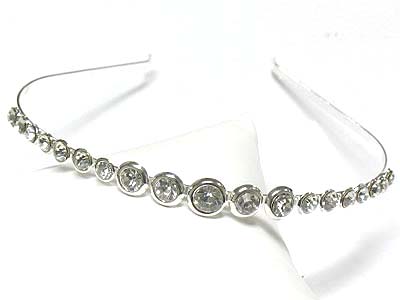 Crystal stud metal headband