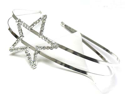 Crystal star dual metal headband