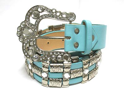 Summer color faux leather fashion belt