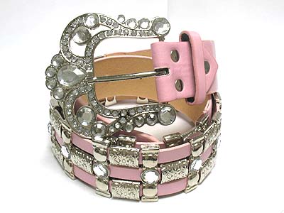 Summer color faux leather fashion belt