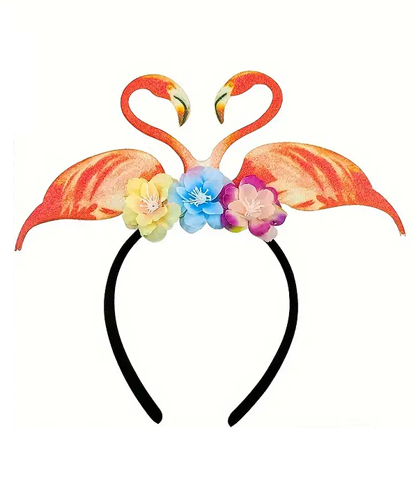 Hawaiian hairband - flamingo