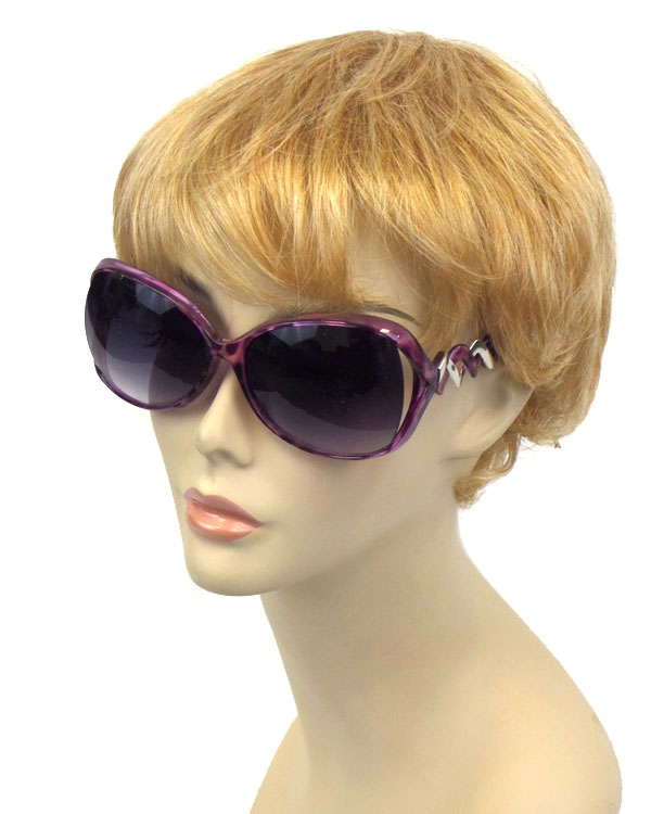 Metalic twist hinge sunglasses - uv protection