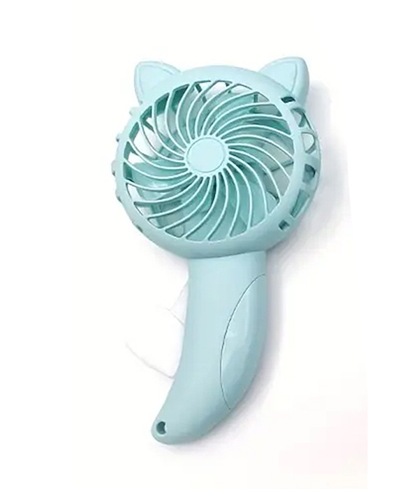 Battery free hand crank portable cat ear fan