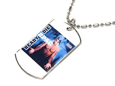 Epoxy coated photo quality color dog tag necklace - tupac