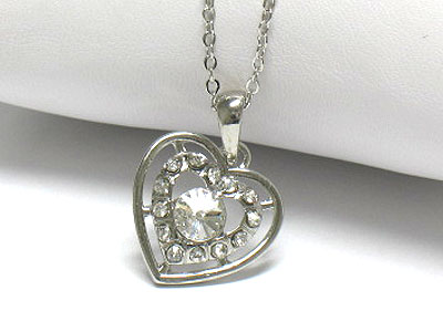 Crystal heart necklace 