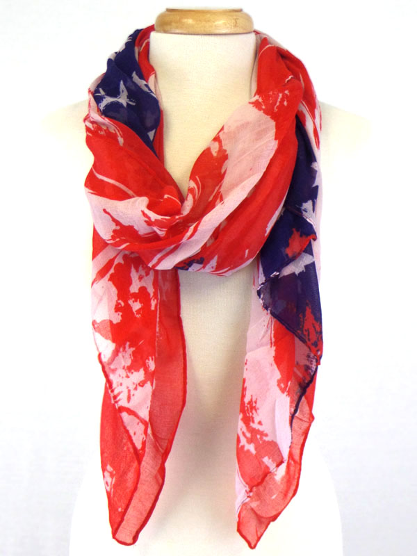 American flag print scarf