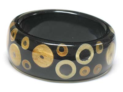 Glass art deco acryla bangle