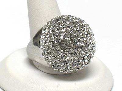 Crystal puffy ring