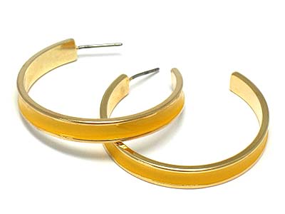 Natical color metal hoop earring - hoops