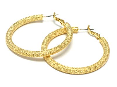 Sand metal hoop earring - hoops