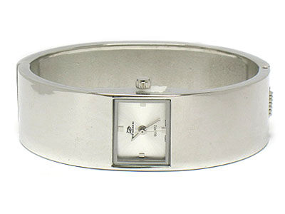 Simple style metal bangle watch