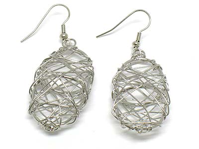 Metal get round wire hollow earring