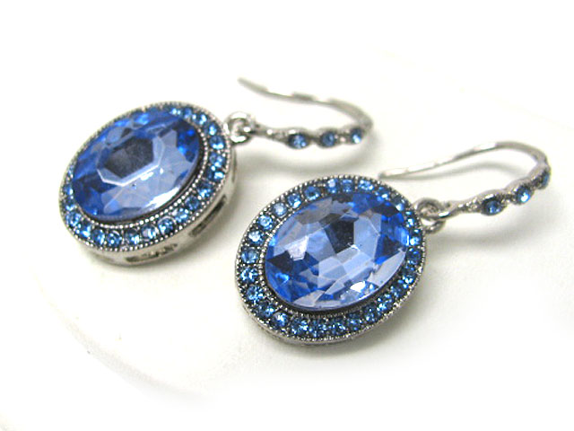 Austrian crystal oval drop earring?