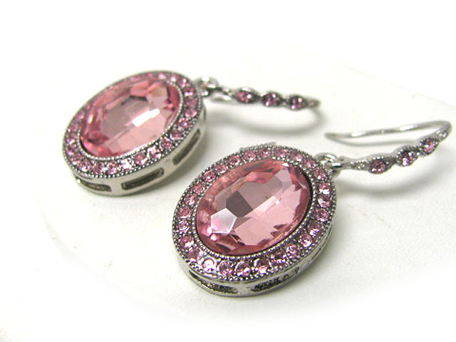 Austrian crystal oval drop earring?