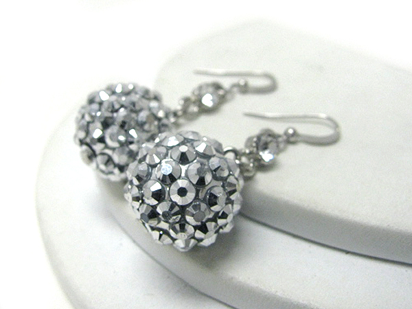 Crystal stud acrylic ball earring