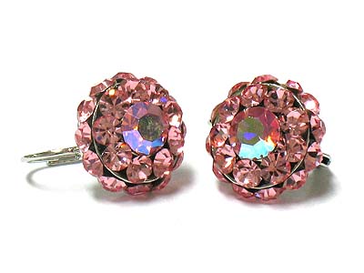 Crustal round earring