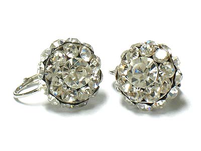 Crustal round earring