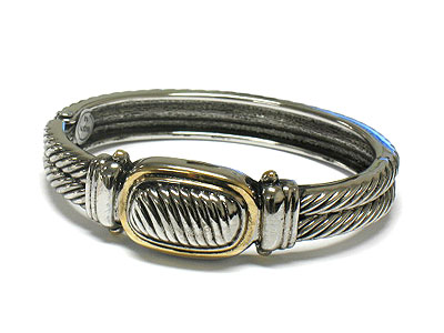 Two row cable hinge bangle