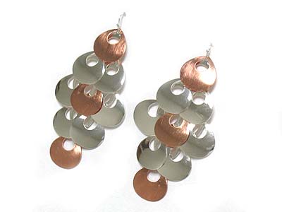 Metal scale drop earring