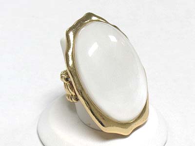 Lextra large stone fashion stretch ring