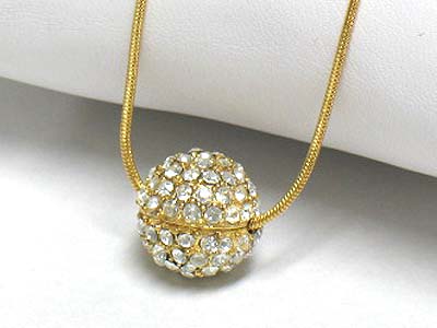 Tutti frutti crystal ball pendant necklace