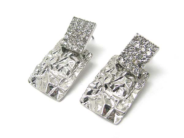 Crystal deco metal earring