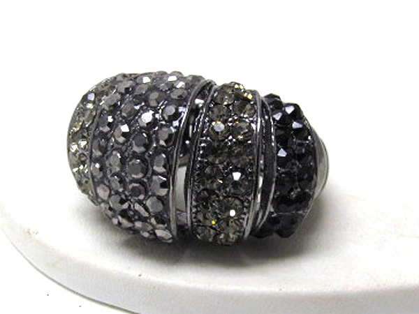 Crystal architectural fashion style metal fashion stretch ring 