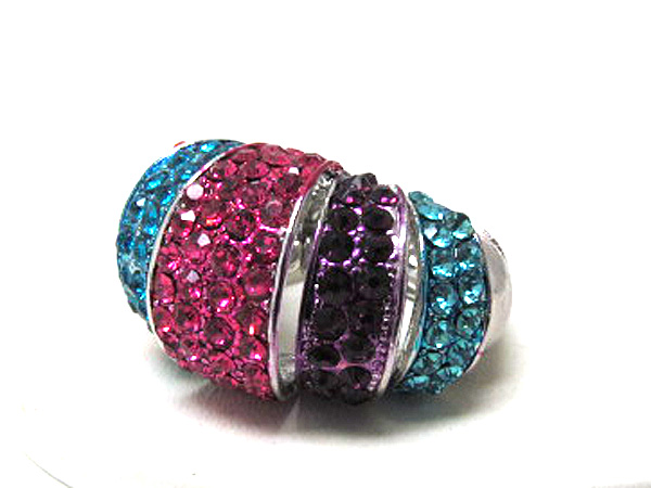 Crystal architectural fashion style metal fashion stretch ring