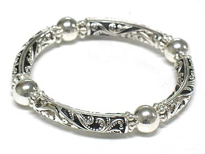 Filigree casting metal stretch bracelet