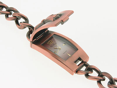 Designer inspired cross cover chain bracelet watch