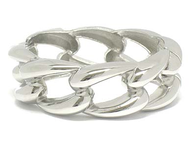 Chain shape metal hinge bangle